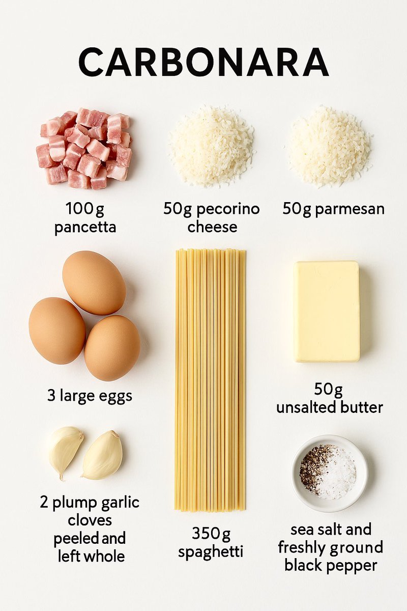 New trend unlocked: visual recipes! 

Carbonara 🇮🇹 for the win!” 🍝