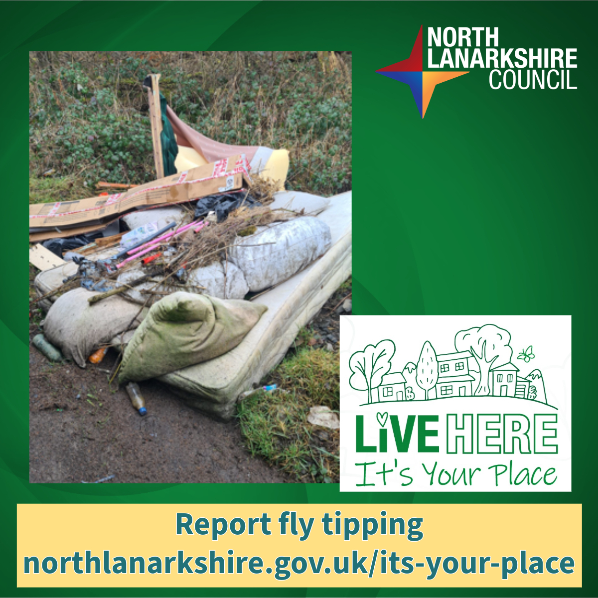 Our teams regularly remove illegal fly tipping, like this rubbish dumped in Strathclyde Country Park.

We investigate fly tipping to try and identify those responsible. You can help by reporting incidents, with details of individuals and vehicles involved. ow.ly/oIeq50VqruE