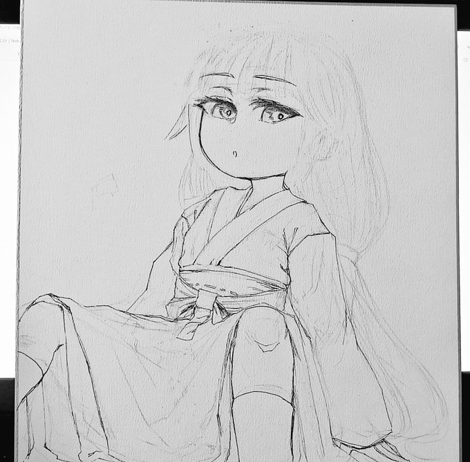 御蔵ちゃん色紙wip 
