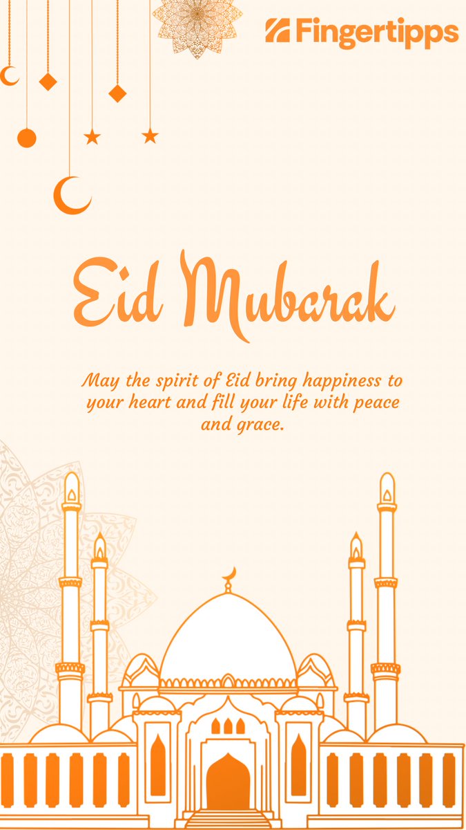FingertippsHQ's tweet photo. Eid Mubarak from all of us at Fingertipps! ✨

May this joyous occasion bring you prosperity, happiness, and endless opportunities. May your prayers be answered. Wishing all our amazing entrepreneurs and business owners success in all they do! 🌙🧡

#EidMubarak #Fingertipps https://t.co/eRzHN4aLPL