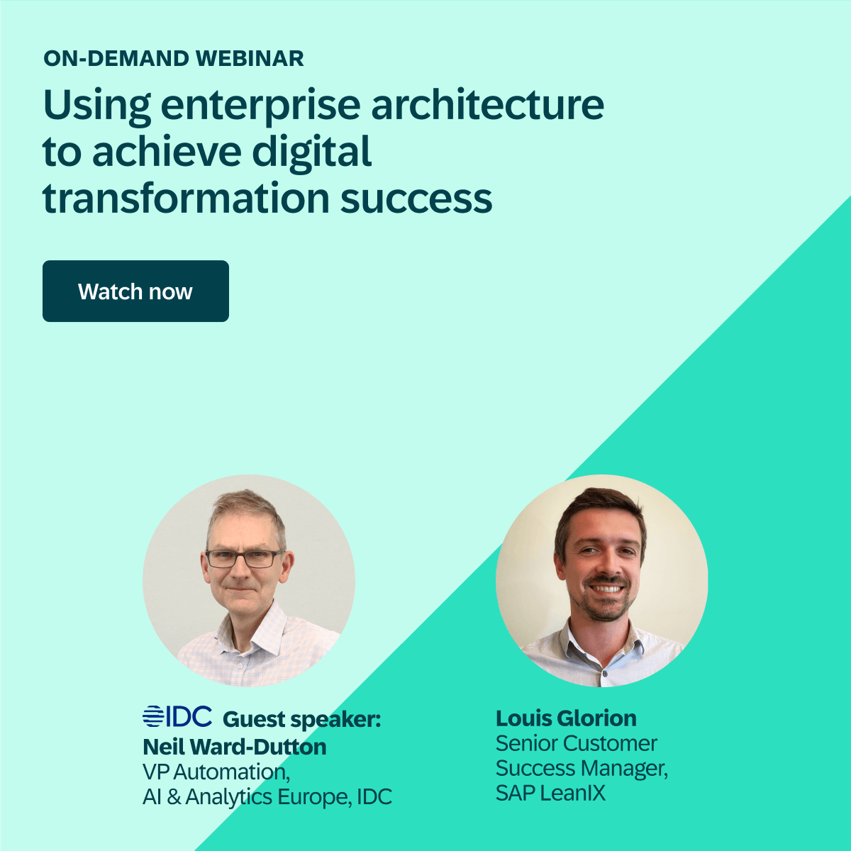 The future of EA is driving business transformation. Guest speaker Neil Ward-Dutton, IDC's VP of Automation, Analytics &amp; AI in Europe sat down with us to explain why.

💡hubs.ly/Q03dQFSZ0
