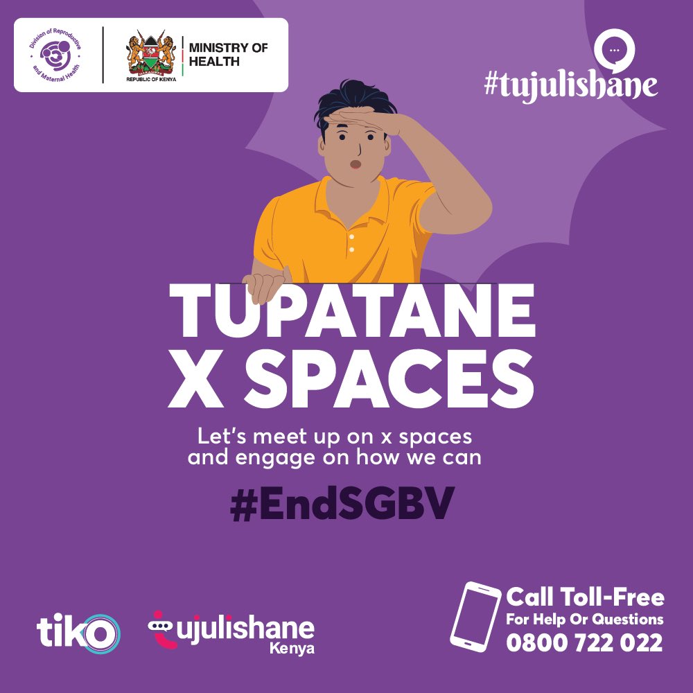 Division of Reproductive & Maternal Health, Kenya (@moh_drmh) on Twitter photo X SPACE ALERT!
Join us this Tuesday, April 1st, 2025, from 8-9 PM for a powerful conversation on SGBV in Kenya.
Host & Moderator: <a href="/MKapombe/">Mashirima Kapombe</a>
Guest Speaker: Michael Ochola, County GBV Coordinator, Homa Bay County Health Services
Topic: LET’S TALK ABOUT SGBV
Where: <a href="/MKapombe/">Mashirima Kapombe</a> on X SPACE ALERT!
Join us this Tuesday, April 1st, 2025, from 8-9 PM for a powerful conversation on SGBV in Kenya.
Host & Moderator: <a href="/MKapombe/">Mashirima Kapombe</a>
Guest Speaker: Michael Ochola, County GBV Coordinator, Homa Bay County Health Services
Topic: LET’S TALK ABOUT SGBV
Where: <a href="/MKapombe/">Mashirima Kapombe</a> on