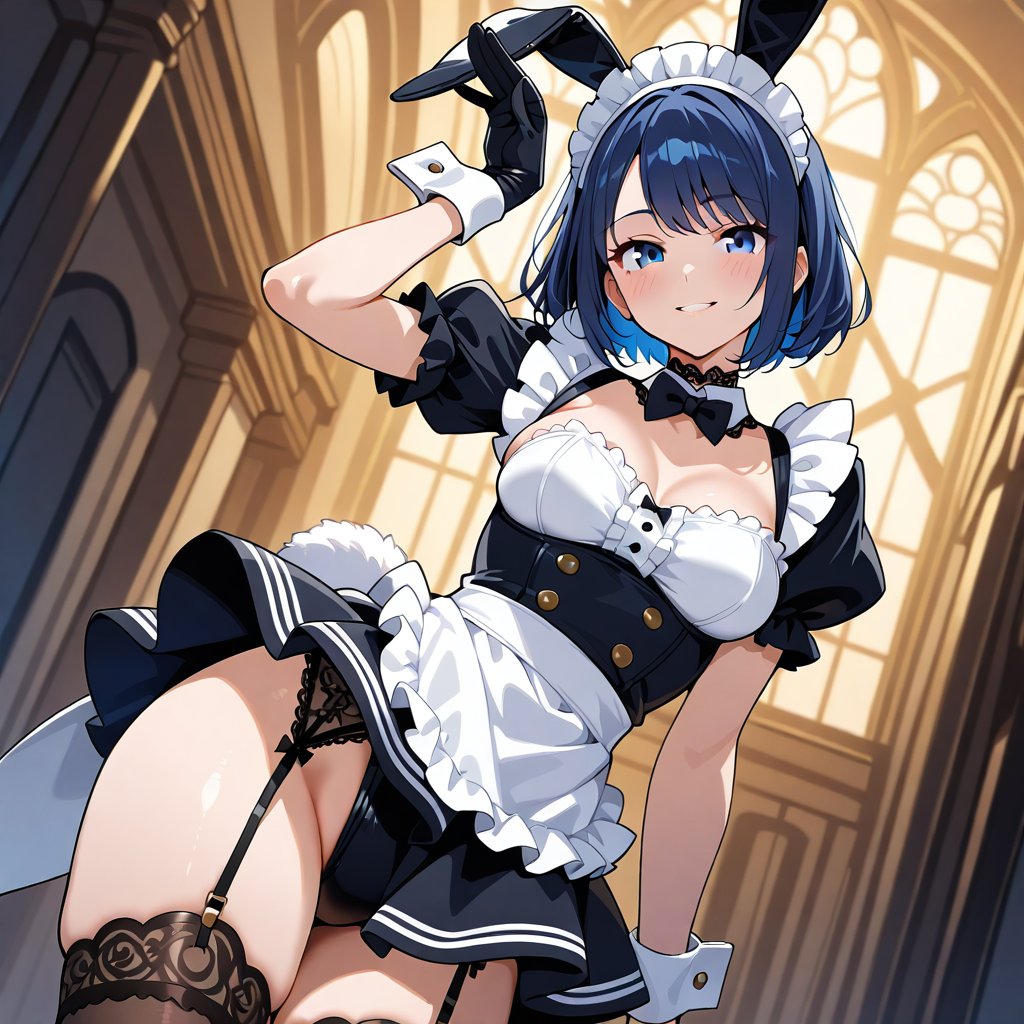 藍さん、バニー
つきよさんのプロンプトお借りしました！