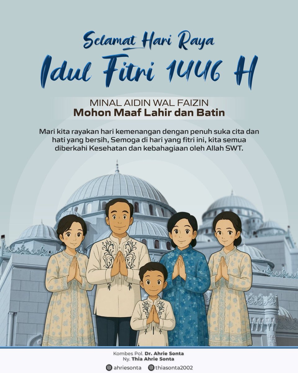 Selamat Hari Raya Idul Fitri 1446 H

Mohon maaf lahir batin 🙏🙏

Masih banyak yang belum selesai dan banyak yang terlewatkan di X.

Kami mencoba yang terbaik dengan segala keterbatasan yang ada 🙏

Semoga dimaafkan oleh saudara saudara semua 🙏🙏