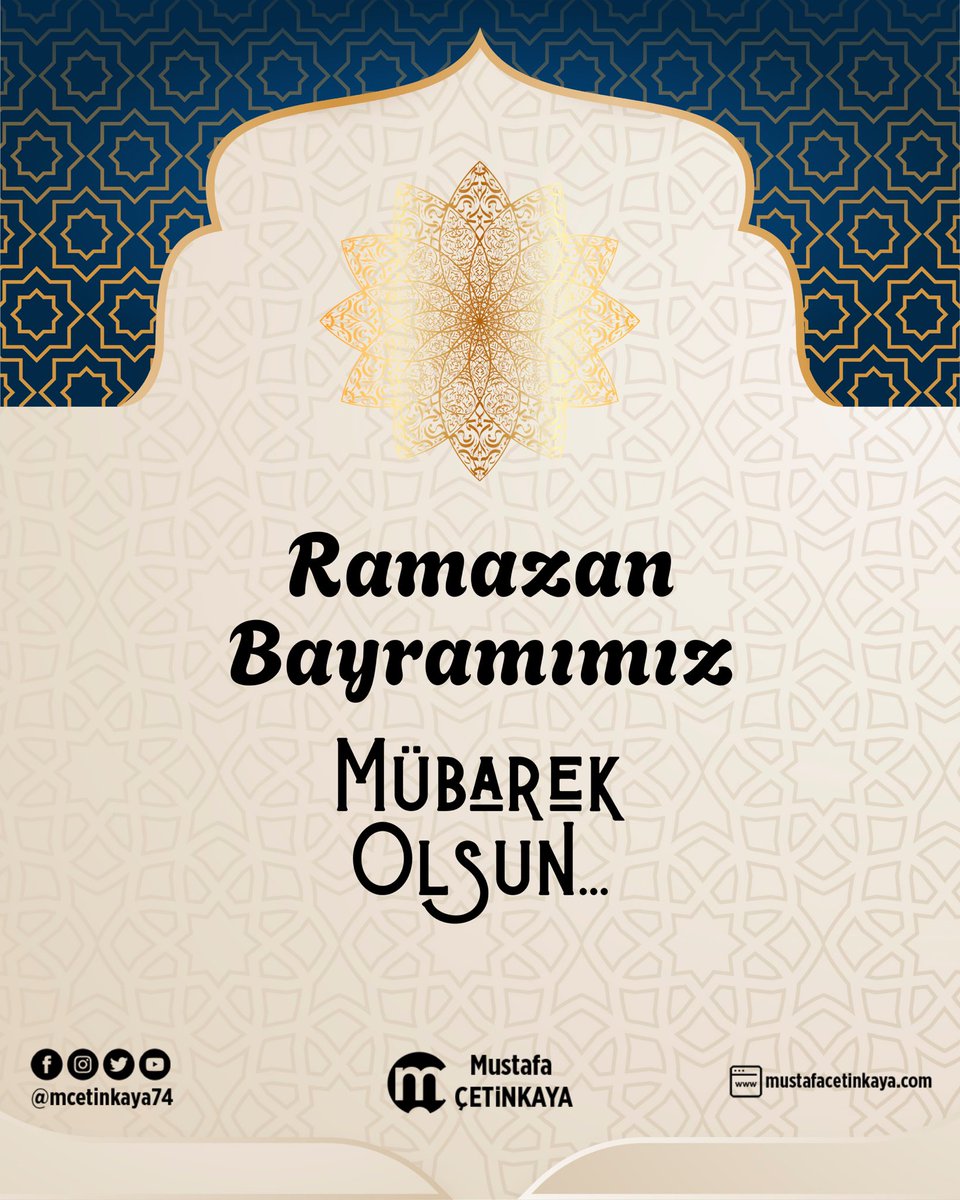 Sevdiklerinizle birlikte sağlık, huzur ve bereket dolu bir bayram geçirmenizi dilerim.

Ramazan Bayramımız mübarek olsun.
