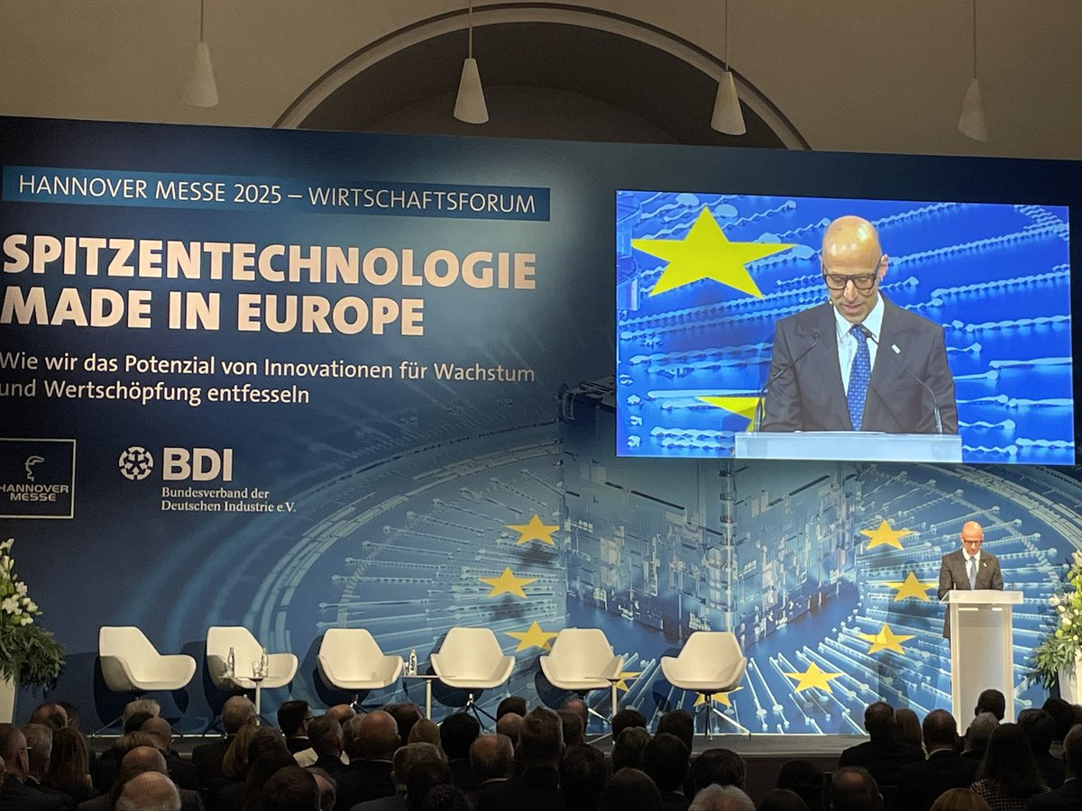„Wenn die deutsche #Industrie scheitert, scheitert #Deutschland und damit die #EU, sagt <a href="/Der_BDI/">BDI</a>-Präsident Peter Leibinger beim Wirtschaftsforum der <a href="/hannover_messe/">HANNOVER MESSE</a>. Nötig ist dafür aus seiner Sicht ein #Politikwechsel in #Deutschland <a href="/welt/">WELT</a>
