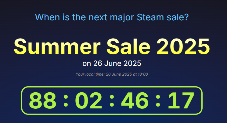 I need the steam summer sale to come sooooner!!
