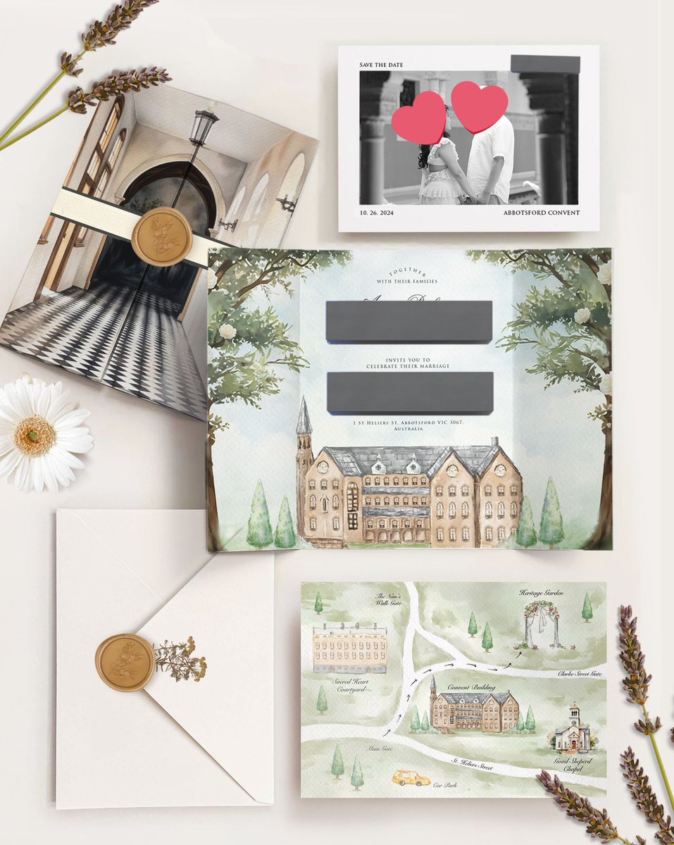 leii_mon's tweet image. Latepost comms for wedding invitation illustration 🥺🫶✨️ I drew the building and the map in watercolour style hehe!

If you want to customise your invitations illustration I am opening projects slots soon 🧡

#Artidn #Commissions #SupportHumanArtists