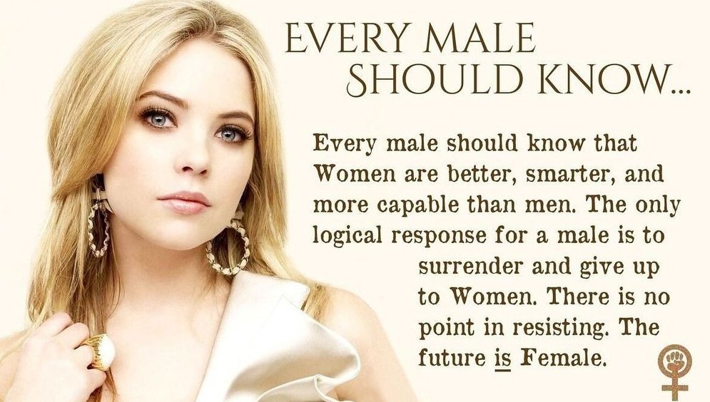 Female Supremacy advocate tweet media