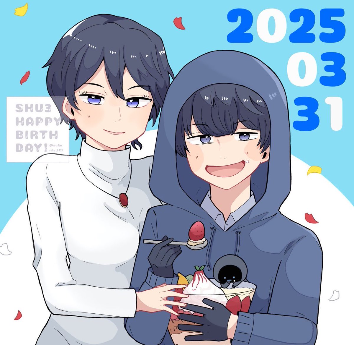 フライングですが、
お誕生日(仮)おめでとうございますー！！
 #shu3誕生祭2025 #shu3no