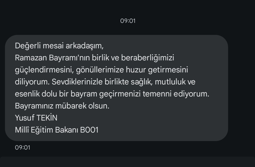 ben senin mesai arkadaşın değilim 🥰