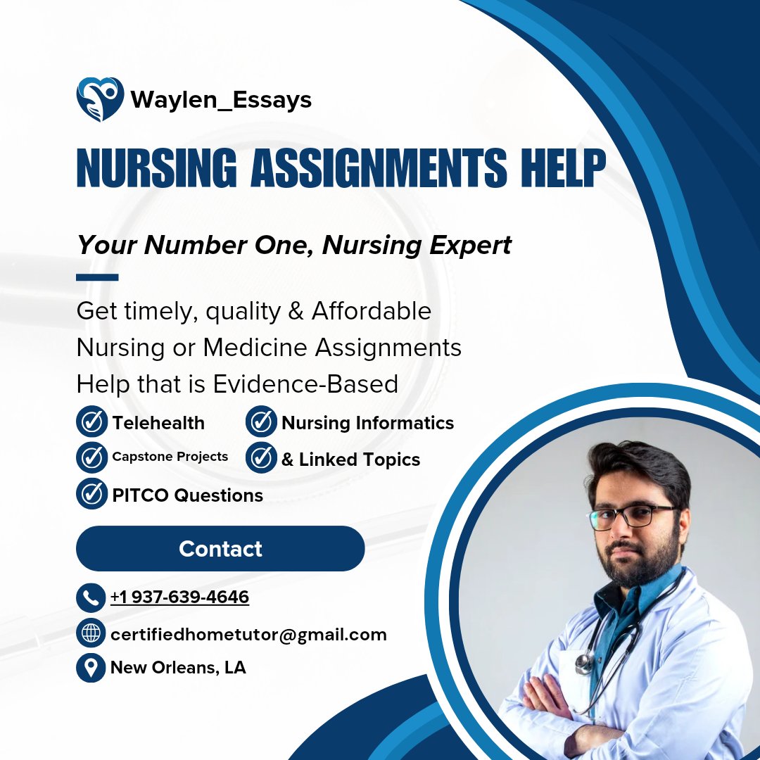 Waylen_Helpdesk's tweet image. I do:
1. Discussion boards and replies to fellow students.
2. Essays, test & quizzes
3. Term papers
4. Coding projects
5. Final exams
DM, prompts
#onlineclasses #springclasses #essaywritingservices #onlinewriter #collegestudent
#HBCUs
#communitycollege
#Nursing
#zeuchi