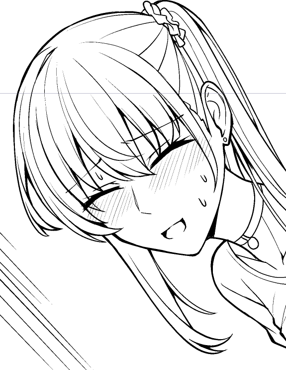 ん～我ながら癖な顔描いてるなぁと思う #創作 