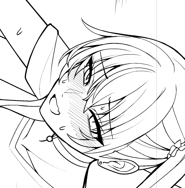 ん～我ながら癖な顔描いてるなぁと思う #創作 