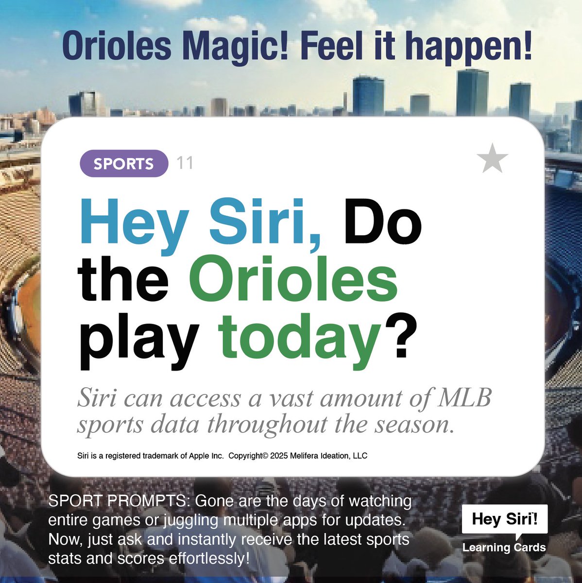 Mel_Ideo's tweet photo. When the game is close, and the O’s are hot
There’s a thundering roar from 34 to give it all they’ve got And you never know who’s gonna hear the call
Every game there’s a different star
That’s the magic of Orioles’ #Baseball!

#Orioles Magic! Feel it happen! https://t.co/ElyyRDsNYR