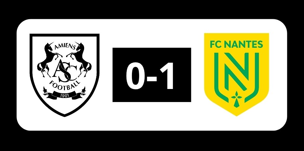 PeupleAmienois's tweet photo. ⚽ | 𝗙𝗶𝗻 𝗱𝘂 𝗺𝗮𝘁𝗰𝗵
C'est terminé au Stade Crédit Agricole la Licorne, et l'Amiens SC s'incline face au FC Nantes (0-1).⚫⚪
#ASCFCN https://t.co/771HIDmWOs