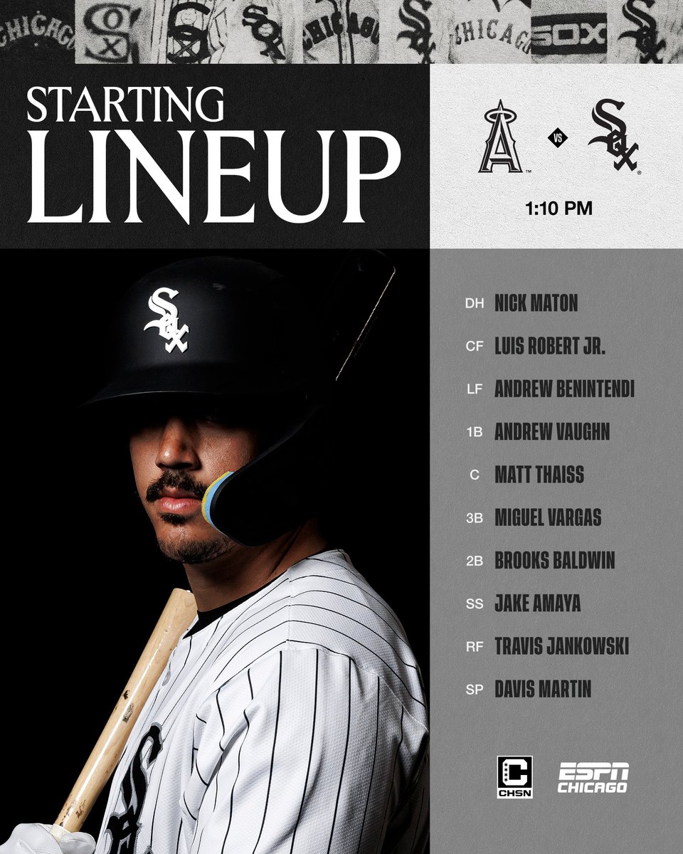 whitesox's tweet photo. Sunday starters ⤵️ https://t.co/PTbodEuSdC