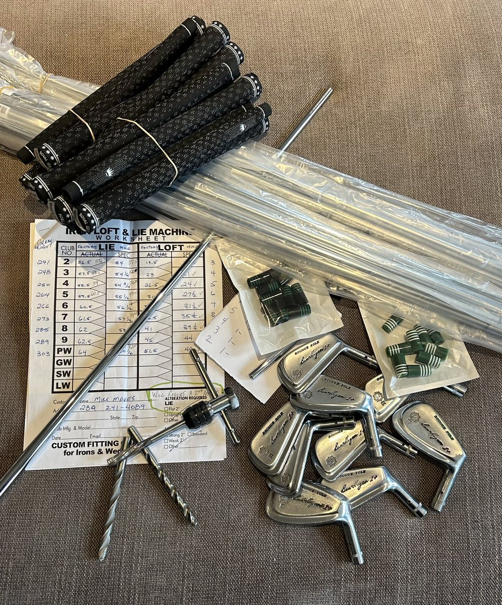 sevamone's tweet photo. Almost April… Time to build a new set of old clubs. https://t.co/o6OtVNdIjd