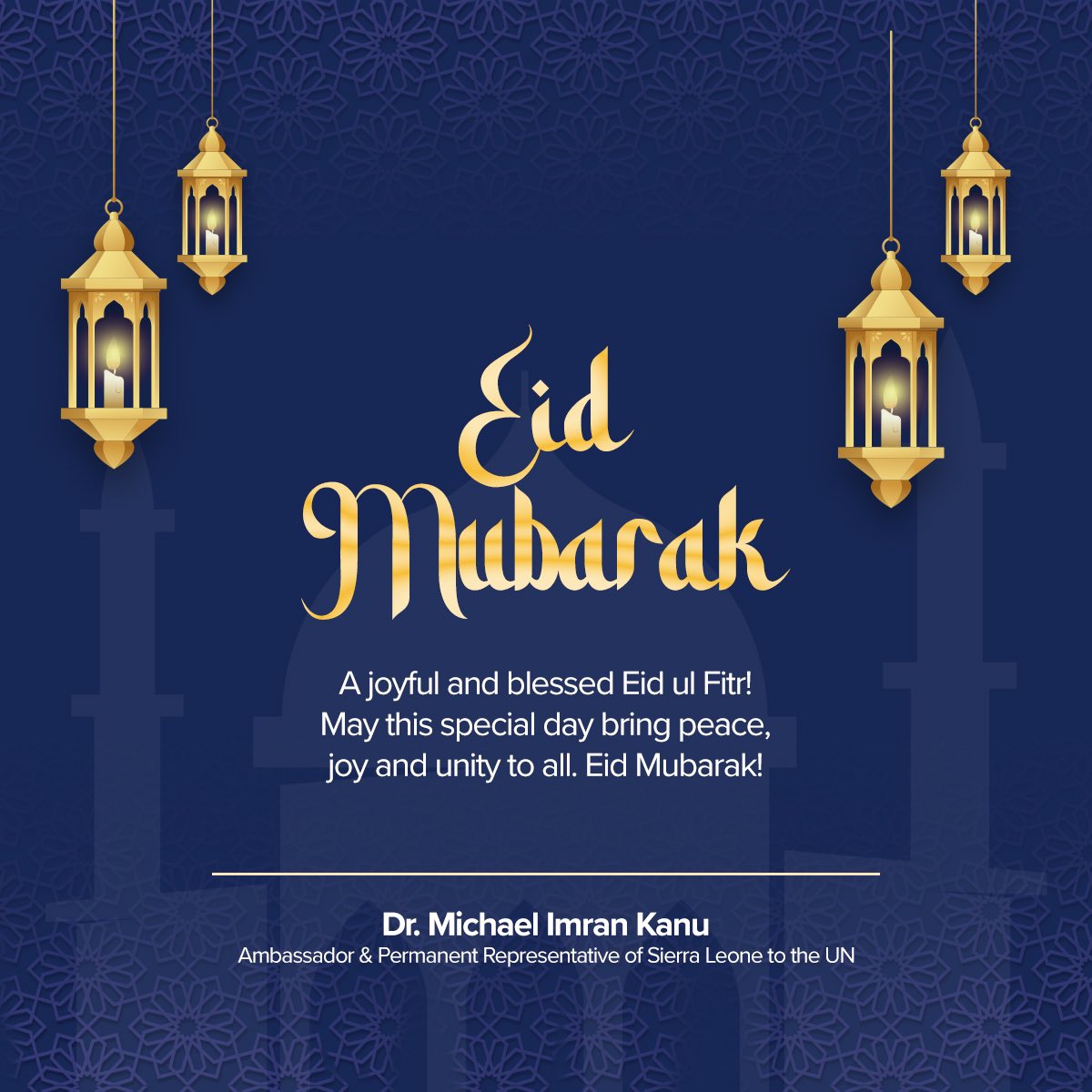 A joyful and blessed Eid ul Fitr! May this special day bring peace, joy and unity to all. 

Eid Mubarak!