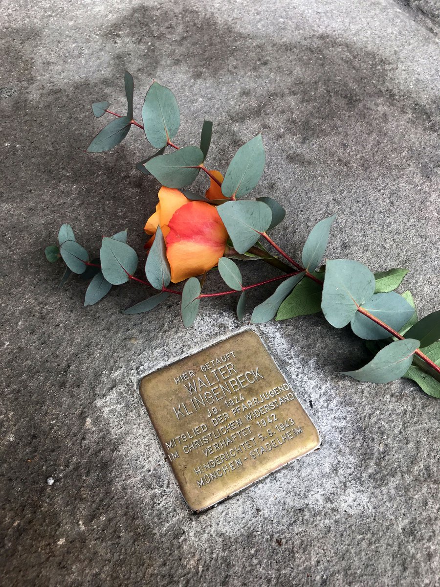 Walter Klingenbeck *30.3.1924, ermordet in Stadelheim am 5. August 1943.