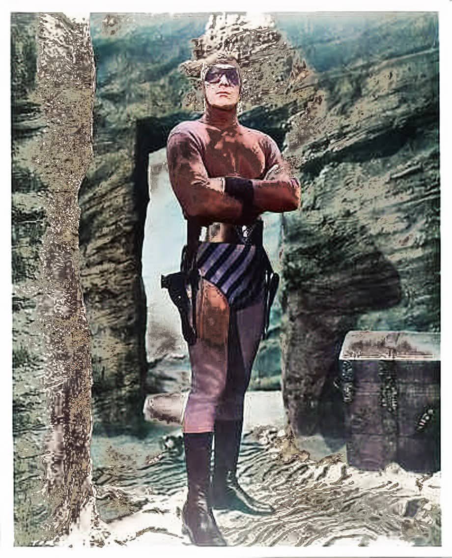 AventurasDeTom's tweet image. Tom Tyler as The Phantom from the 1943 Columbia Pictures film serial, colorized.

#TomTyler #ThePhantom #LeeFalk #comicbook #serial #filmserial