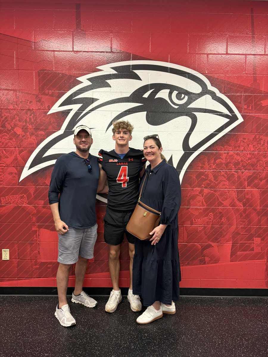 Aiden Brooks (@aidencbrooks) on Twitter photo Had a great time <a href="/LamarFootball/">Lamar University Football</a> jr day. Thanks for the invite <a href="/coachcordova/">Wayne Cordova</a>.
<a href="/CoachTryforos/">James Tryforos</a>
<a href="/j_mitch38/">Jamar Mitchell</a>
<a href="/wolvesfootball_/">Saint Paul's Football</a> Had a great time <a href="/LamarFootball/">Lamar University Football</a> jr day. Thanks for the invite <a href="/coachcordova/">Wayne Cordova</a>.
<a href="/CoachTryforos/">James Tryforos</a>
<a href="/j_mitch38/">Jamar Mitchell</a>
<a href="/wolvesfootball_/">Saint Paul's Football</a>