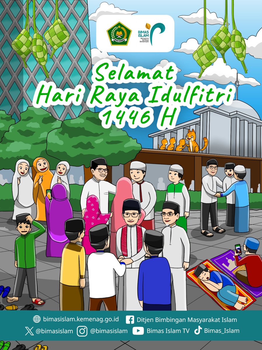BimasIslam's tweet photo. Selamat Hari Raya Idulfitri 1446 H! πβ¨
Hari kemenangan telah tiba! Setelah sebulan penuh berpuasa, kini saatnya merayakan dengan penuh suka cita: saling memaafkan dan mempererat tali silaturahmi.
Maafin Minbi ya #TemanBimasIslam π₯Ή
#kemenag #bimasislam #sahabatreligi https://t.co/BwnZEQhGw1