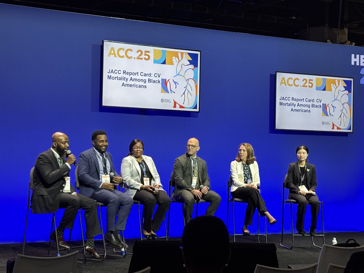 JACC Journals (@jaccjournals) on Twitter photo .<a href="/ACCinTouch/">American College of Cardiology</a> Chief DEI Officer Dr. <a href="/MelvinEchols9/">Melvin R. Echols, MD, MSCR, FACC, FHFSA, FASPC</a> co-chairs #ACC25 session on #JACC Report Card showing Black Americans had 800K excess deaths & 24M yrs of potential life lost to #CVD (2000–2022) vs. White counterparts
Read the report card: jacc.org/doi/10.1016/j.… #HealthEquity .<a href="/ACCinTouch/">American College of Cardiology</a> Chief DEI Officer Dr. <a href="/MelvinEchols9/">Melvin R. Echols, MD, MSCR, FACC, FHFSA, FASPC</a> co-chairs #ACC25 session on #JACC Report Card showing Black Americans had 800K excess deaths & 24M yrs of potential life lost to #CVD (2000–2022) vs. White counterparts
Read the report card: jacc.org/doi/10.1016/j.… #HealthEquity