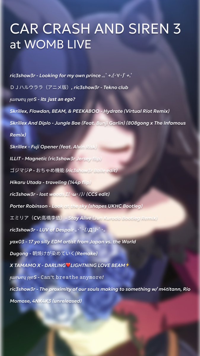 ric3show3r's tweet image. 本日のセトリです！
#CCS3
