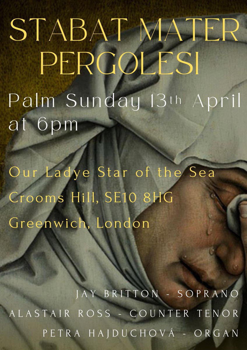 And for those closer to London, we will be performing it again on Palm Sunday in Greenwich. Do come along!