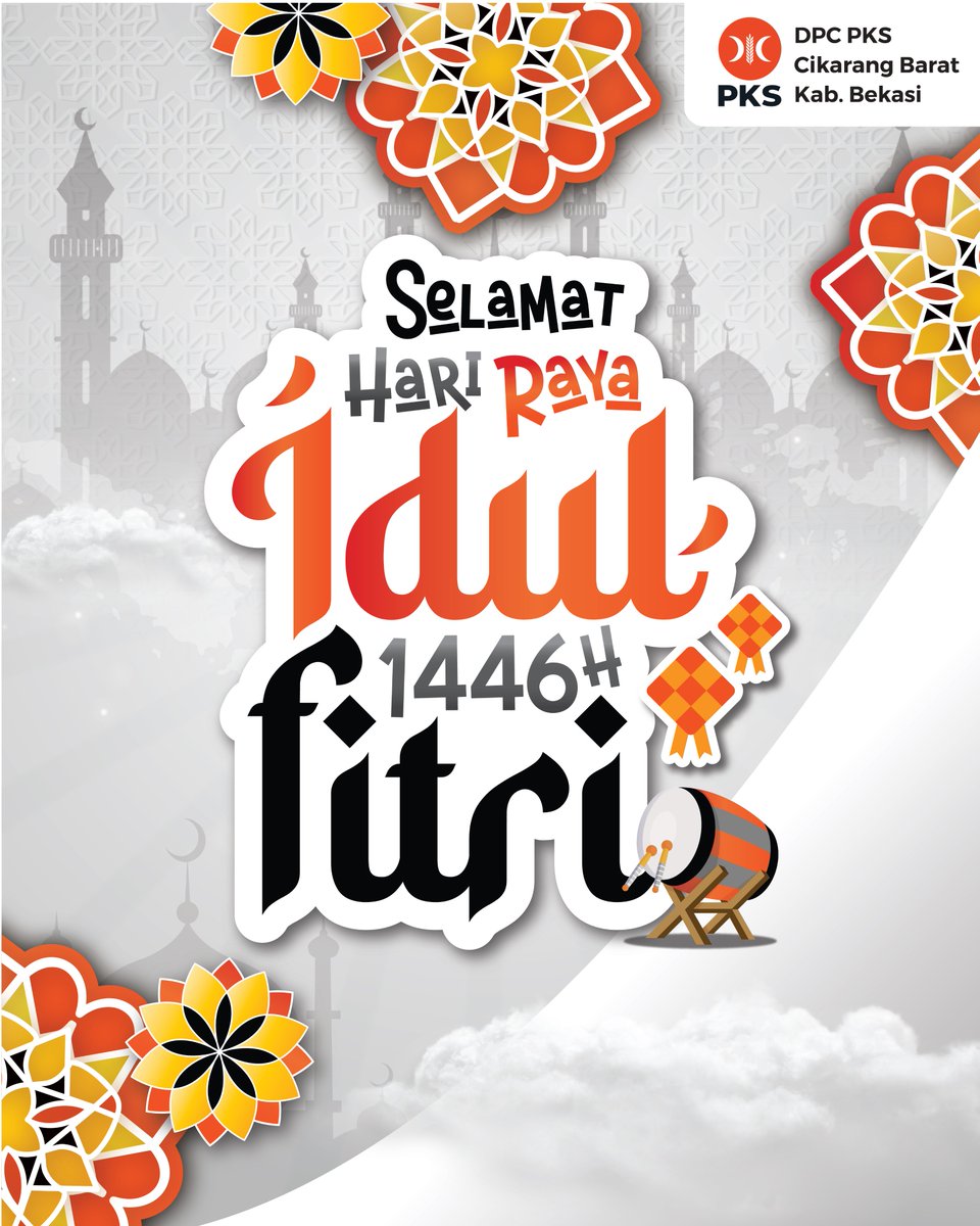 DPC PKS Cikarang Barat Mengucapkan 
Selamat Hari Raya Idul Fitri - 1 Syawal 1446 H
Mohon maaf lahir bathin atas segala kekhilafan dan kesalahan kami