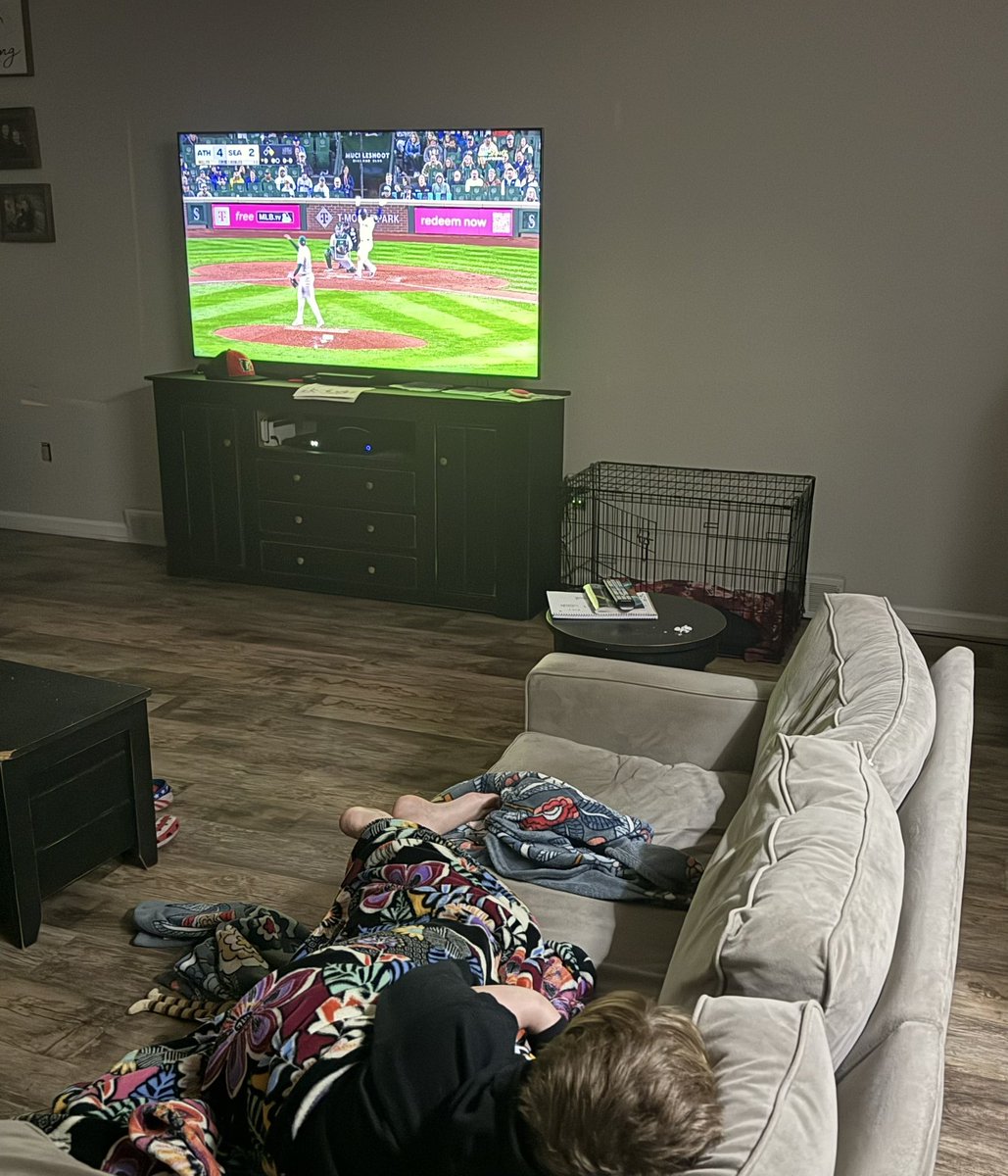 When your dad doesn't let you stay up since you have <a href="/PghDawgs/">PITTSBURGH DIAMOND DAWGS BASEBALL</a> in the morning, you DVR the <a href="/Athletics/">Athletics</a> game so you can watch Mason Miller record his first save of the year with filth and gas.