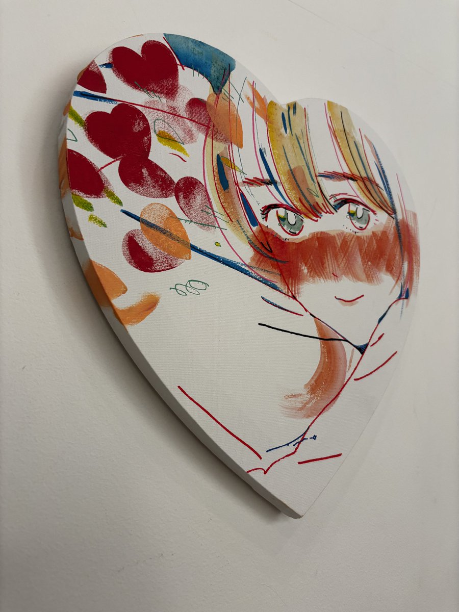 「#ゆの展 最終日ありがとうございました!売約済みの作品にモリモリサインも描かせて」|ゆののイラスト
