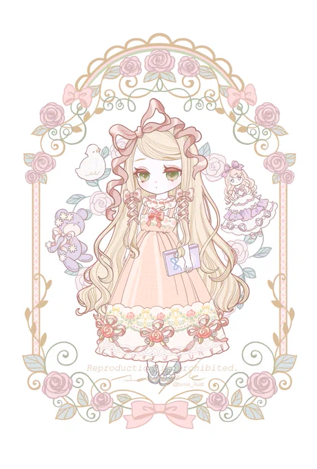 デフォルメキャラ×カード風デザイン 