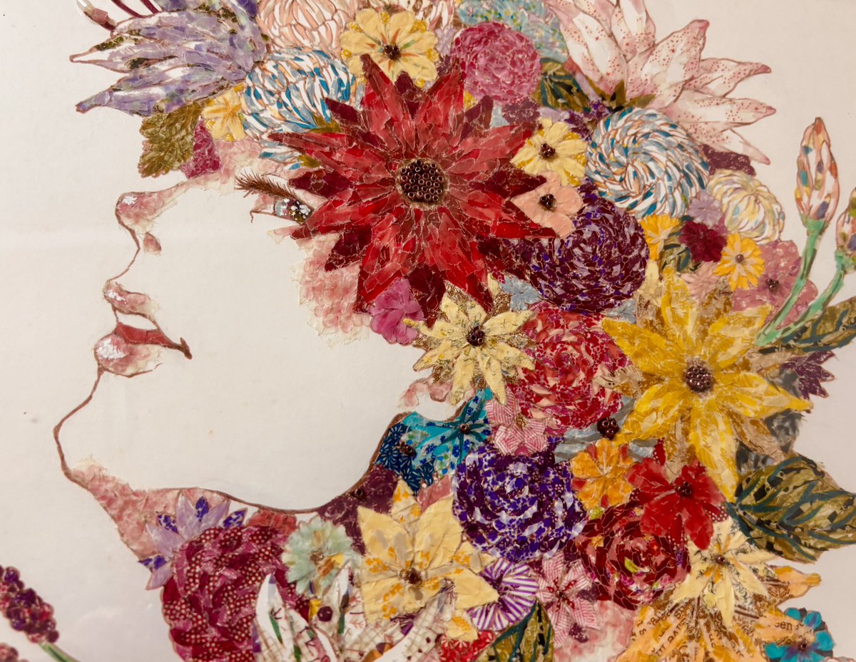 10代の頃に頑張って作った貼り絵を見てほしい