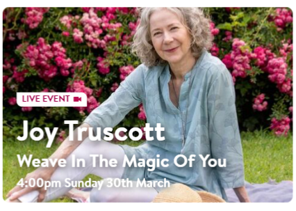 JoyTruscott's tweet photo. Weave in the Magic of You 
Join Joy Truscott on Insight Timer Live. Weave In The Magic Of You starts on Sunday, 30th March 2025 at 4:00 pm South African Time
EST 10:00 am * CST 9:00 am * MST 8:00 am * PST 7:00 amhttps://insig.ht/uSuCxEzo5Rb#joytruscott #soulawakeningpodcast https://t.co/ApWpD7SCDG