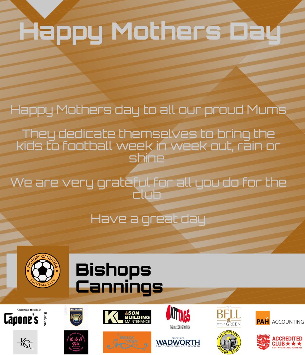 Happy Mothers Day to all the Mums that do so much for our kids and the football club 

Have a great day 

#upthecannings

🧡🖤