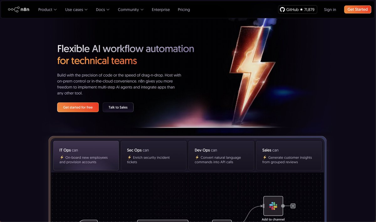 "You’re not really building AI unless your website turns purple."

<a href="/n8n_io/">n8n.io</a> knew what they were doing