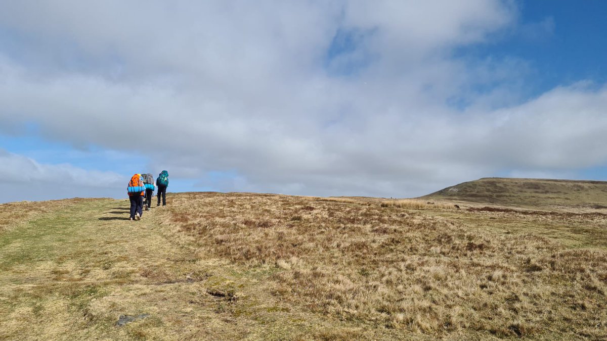 A gusty but clear day for navigating across the Northern Bluffs of the #BlackMountains #GoldDofE #Expedition