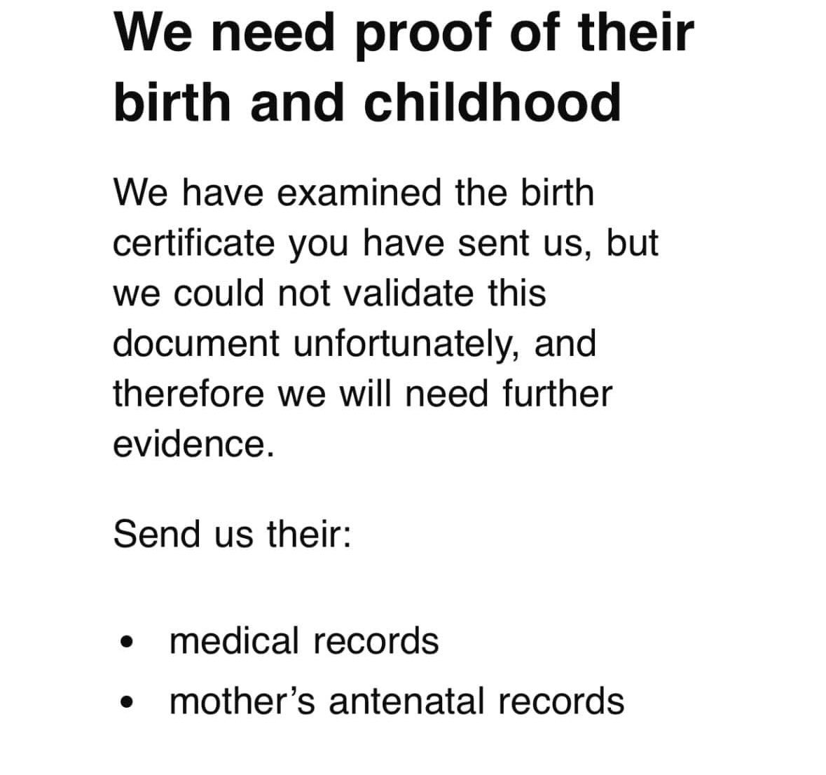 Aplicamos para el pasaporte britanico de mi hijo ( derecho por padre britanico ) , hemos enviado todos los documentos , tres veces el certificado de nacimiento en cuatro idiomas no sirvio , lo ultimo esto , a dia de hoy no sabemos nada <a href="/HM_Passport/">His Majesty’s Passport Office</a> algo wue decir ???