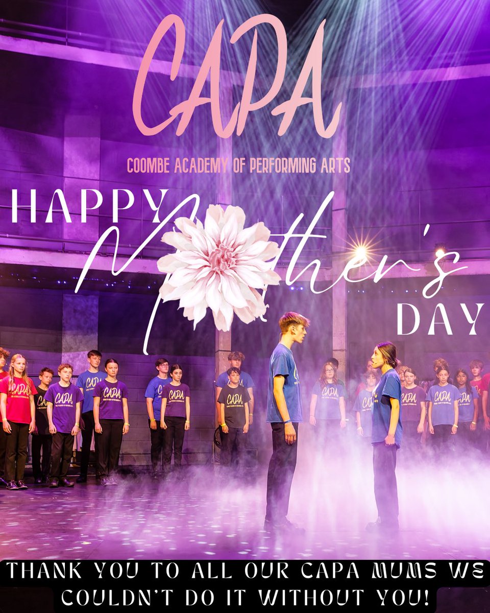 Wishing all our incredible CAPA mums a wonderful Mothering Sunday! Whether it's driving to rehearsals, helping with lines, or cheering from the sidelines, your unwavering support helps your child thrive. Thank you for nurturing their passion and creativity! #TeamCAPA🎭