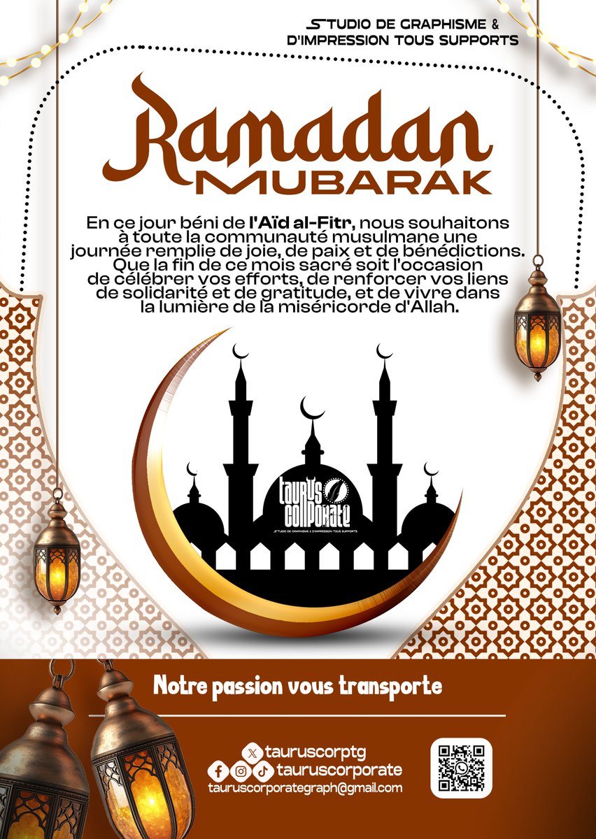tauruscorptg's tweet photo. Bonne célébration à toute la communauté musulmane🕌

Puisse cette fête apporter à chacun de vous une nouvelle force spirituelle, un renouveau de foi et un bonheur partagé avec vos proches.

#AïdAl-Fitr https://t.co/6vyQvBgjsw