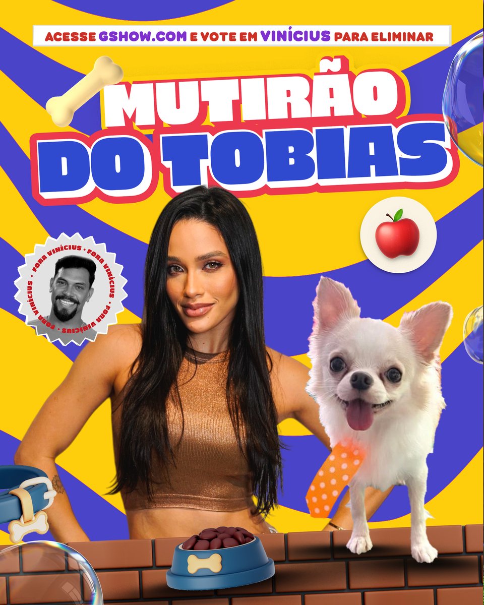 🍎 MUTIRÃO DO TOBIAS INICIADO 🍎

📥 A cada 10 votos, deposite um EMOJI aqui.
⏰ ENCERRA ÀS 11:00H!
🚨 O voto é pra SAIR, portanto votem no VINÍCIUS!

🎯 META: 8.000 RESPOSTAS.

📲 LINK: gshow.globo.com/realities/bbb/…

#FicaEva #BBB25