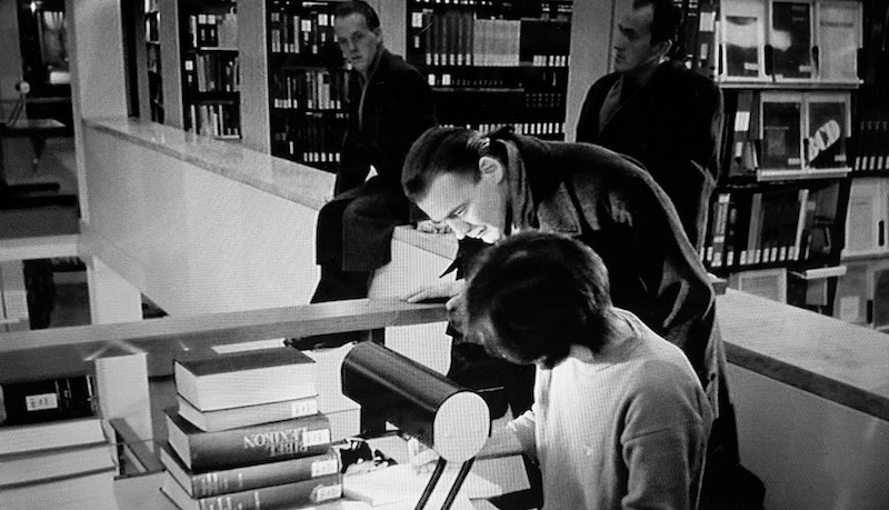 TheExtremeMusi1's tweet photo. @Gibboanxious One of the best library scenes on film is in #WingsofDesire. It's about a guardian angel that wants to become human after he falls in love with a woman. They can overhear humans’ thoughts, & when two of them wander into a library they can hear a symphony of inner fears & desires. https://t.co/dJf7e4GvOH