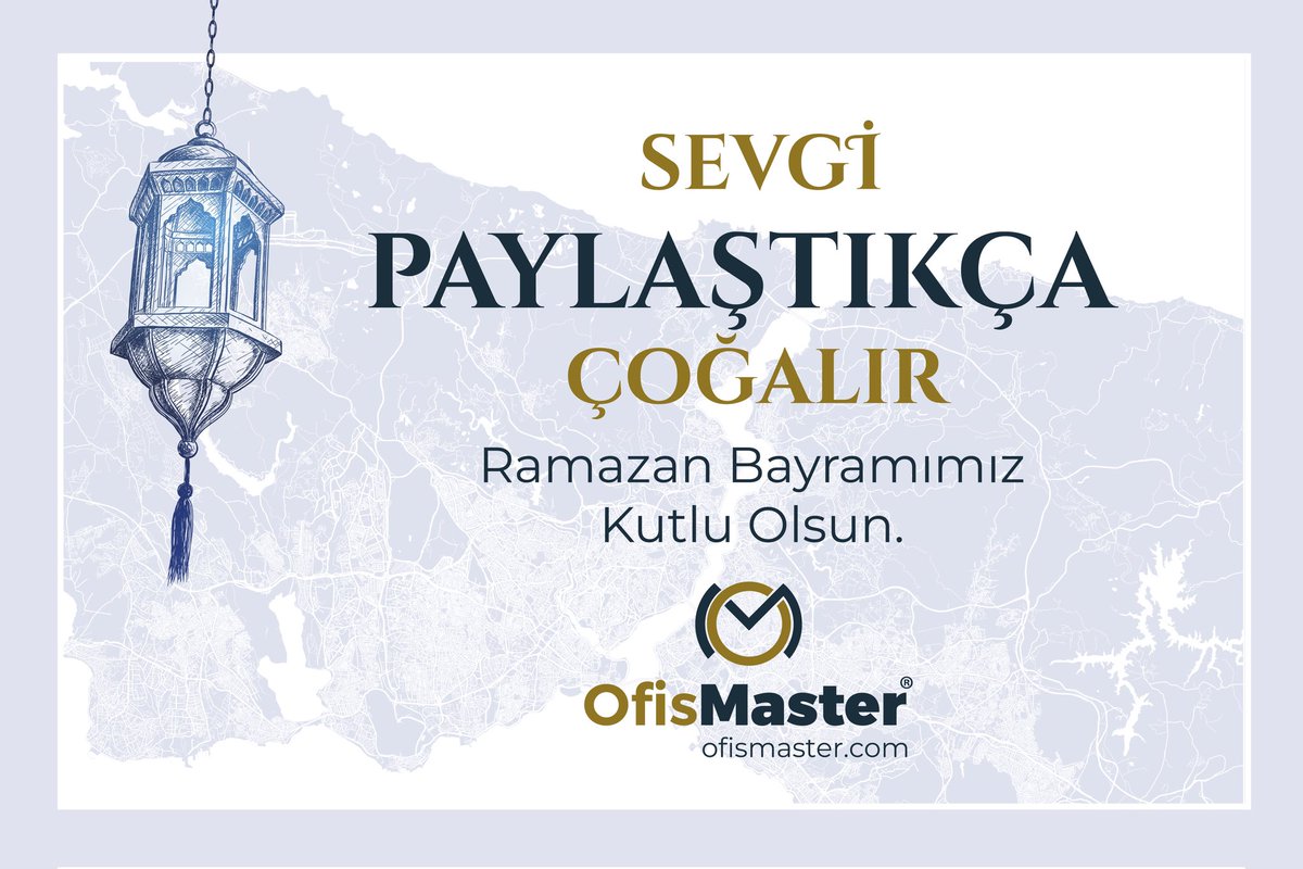 OfisMastercom's tweet photo. Bayramlar birlik ve beraberliğin, sevgi ve umudun en güçlü hissedildiği günlerdir. 

Sevgi paylaştıkça çoğalır, Ramazan Bayramınız kutlu olsun! https://t.co/23NUUWfDQE