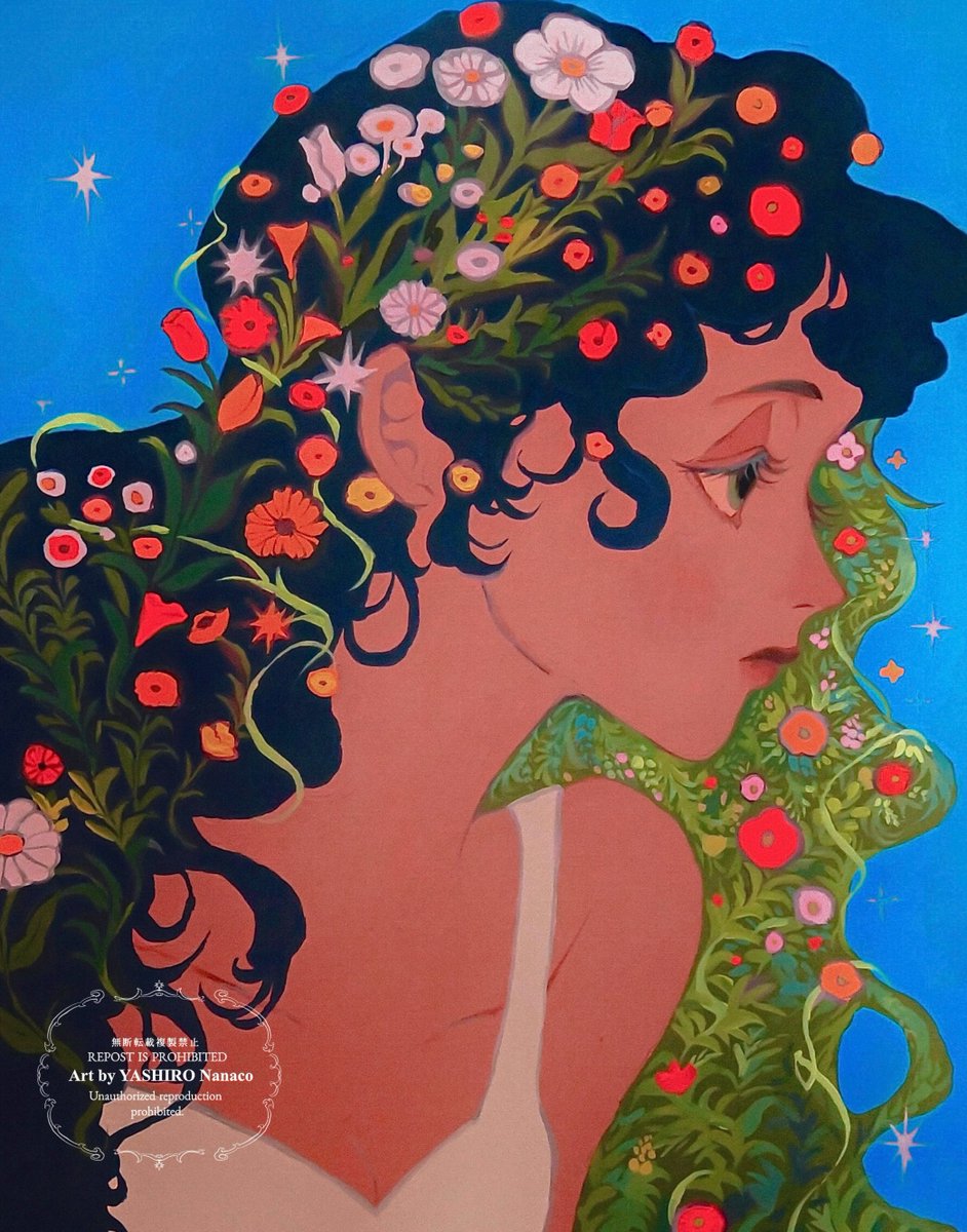 yashiro_nanaco's tweet photo. Gouache on canvas(F6) https://t.co/S504oXwx7t