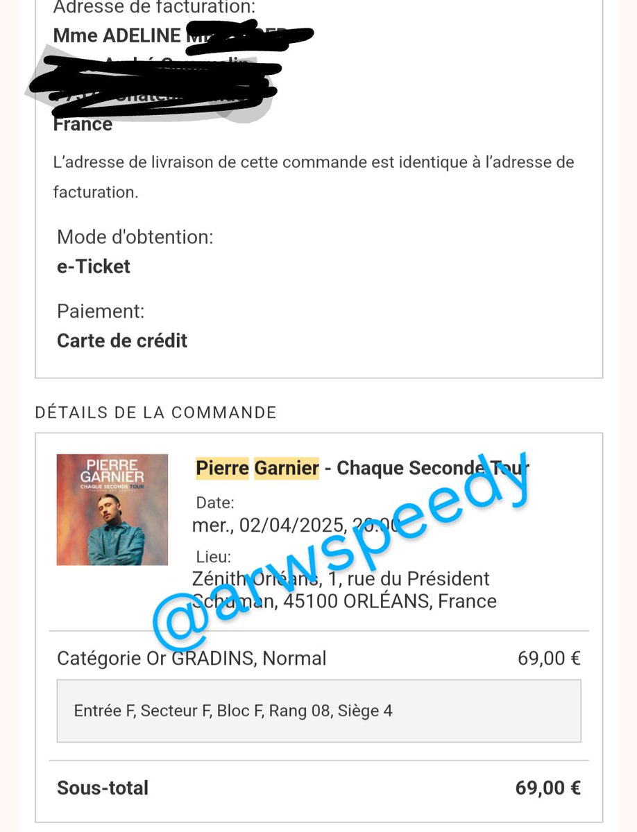 arwspeedy's tweet photo. JE REPOST.
A VENDRE
DERNIERS JOURS AVANT LE CONCERT 
#PIERREGARNIER #ORLEANS 
@PierreG_Updates 
Partagez s'il vous plaît... https://t.co/4YFun1ig0J