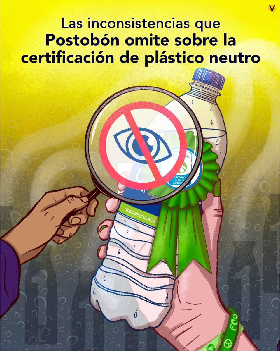 VoragineCo's tweet image. VORÁGINE revela posibles conflictos de interés y el ocultamiento de información que rodean al proceso que certifica como “plástico neutro” a la marca Agua Cristal  de la Organización Ardila Lülle. Lee la historia completa:
voragine.co/historias/inve…