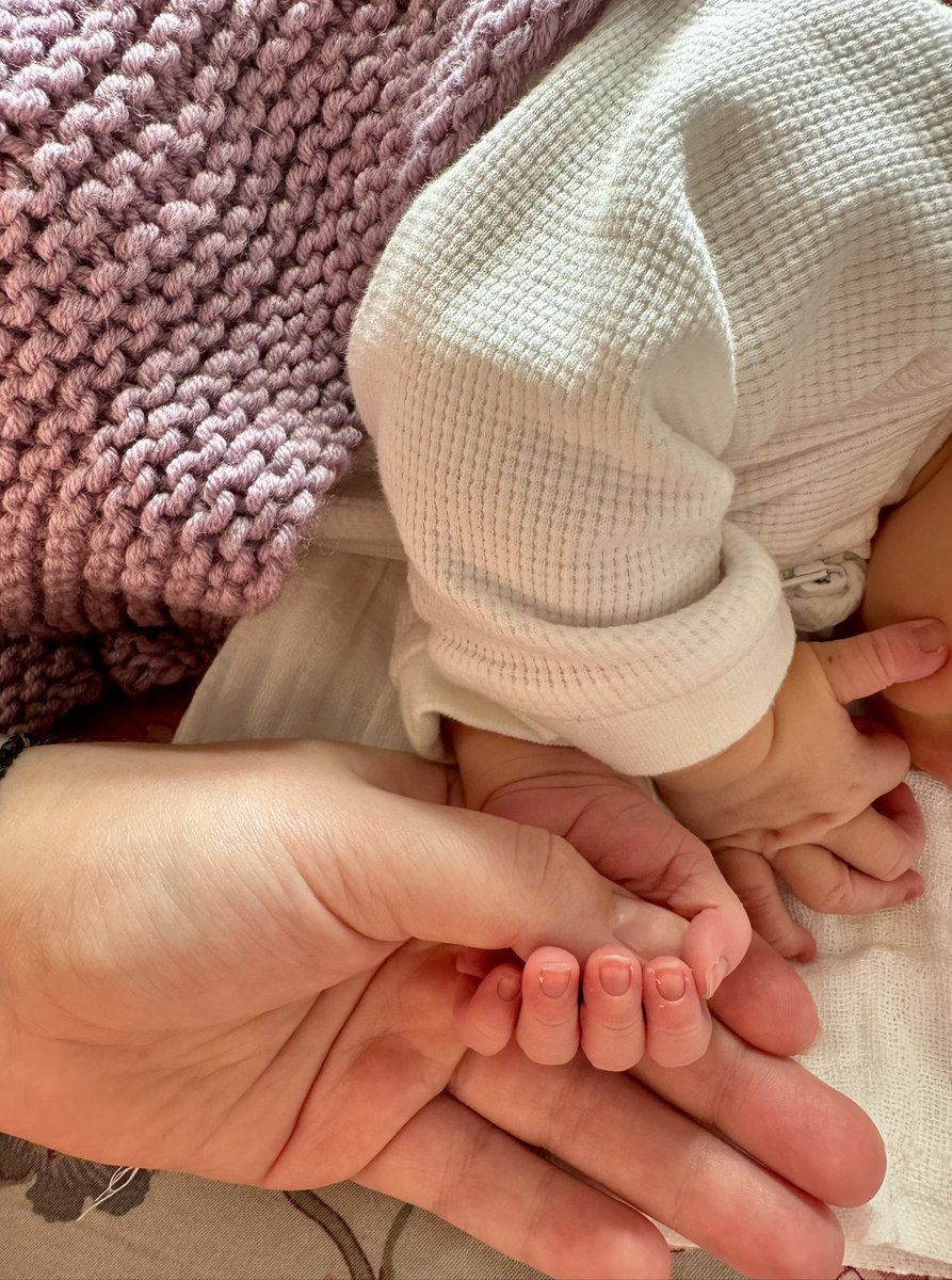 For a week now, my life has had a new boss. She doesn’t weigh much, but she rules everything. 🩷