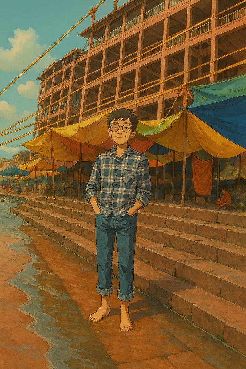 sumityadavup's tweet photo. 🌸 Following the trend with #Ghibli 
#ghiblistyle https://t.co/r33z4YxNxG